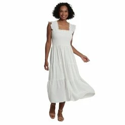 Women's London Times Smock-Top Maxi Dress