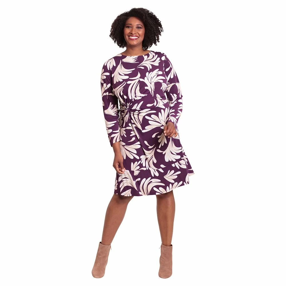 Plus Size London Times Side Twist Flounce Dress - Image 2