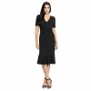 Women's London Times Flounce Midi Twist Dress