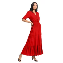 Women's London Times Tiered Ruffled Maxi Dress