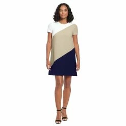 Women's London Times Colorblock A-Line Dress
