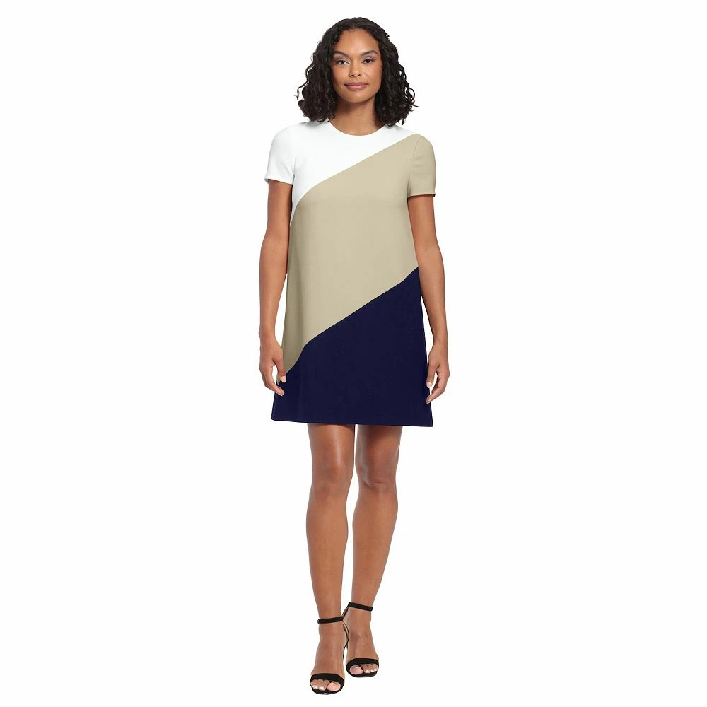 Women's London Times Colorblock A-Line Dress