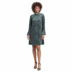 Women's London Times Velvet Burnout Shift Dress