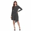 Women's London Times Sparkle Asymmetrical Drape Skirt Dress