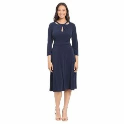 Women's London Times Multi Keyhole Midi Dress