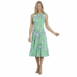 Women's London Times Empire Waist Fit & Flare Midi Dress