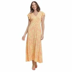 Women's London Times Ruffled A-Line Maxi Dress