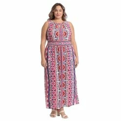 Plus Size London Times Halter Maxi Dress