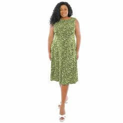 Plus Size London Times Midi Dress