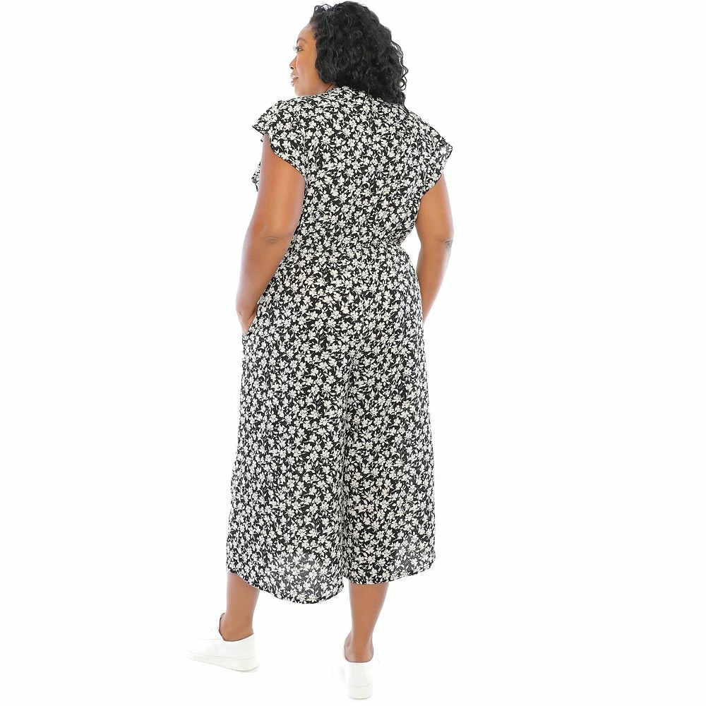 Plus size London Times Tie Front Jumpsuit - Image 2