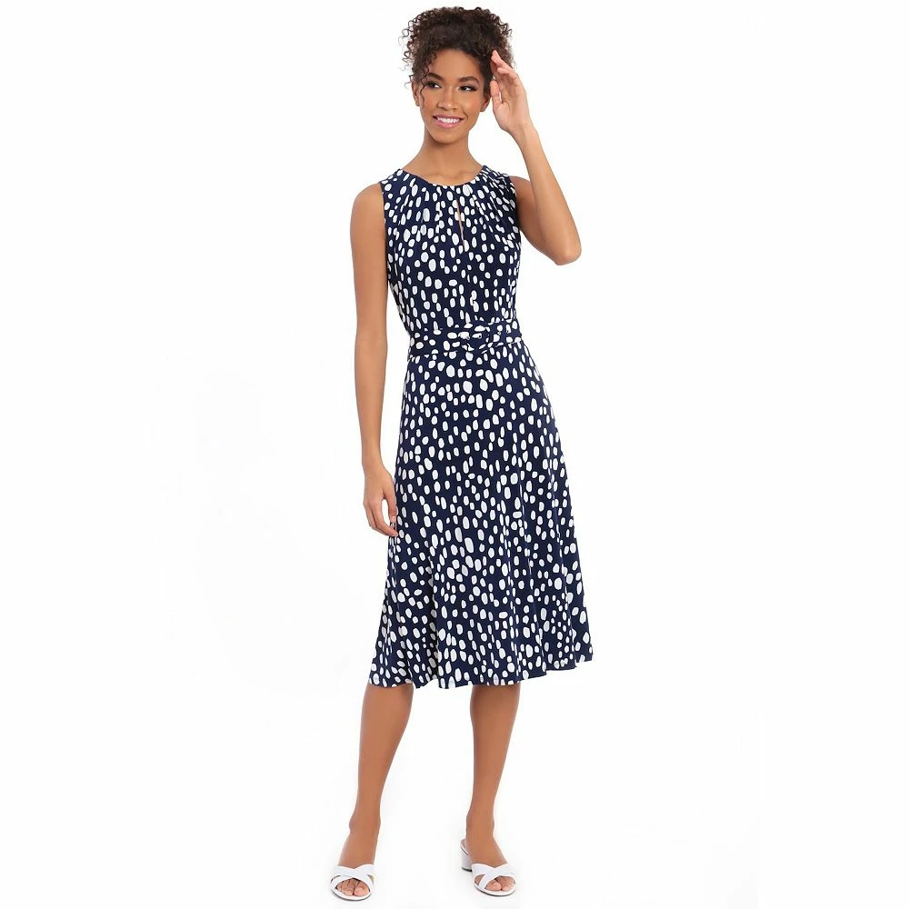 Petite London Times Chalk Belted Midi Dress - Image 4